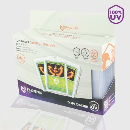 Sleeves - 50x Toploader Crystal - 35pt - UV100