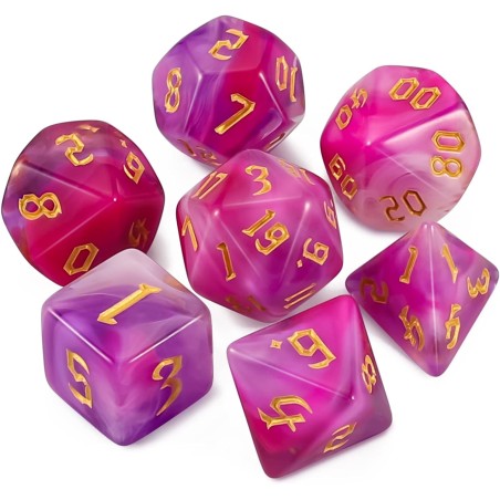 Dice sets - Dices - 7 dice set - Fusion Berrycrem