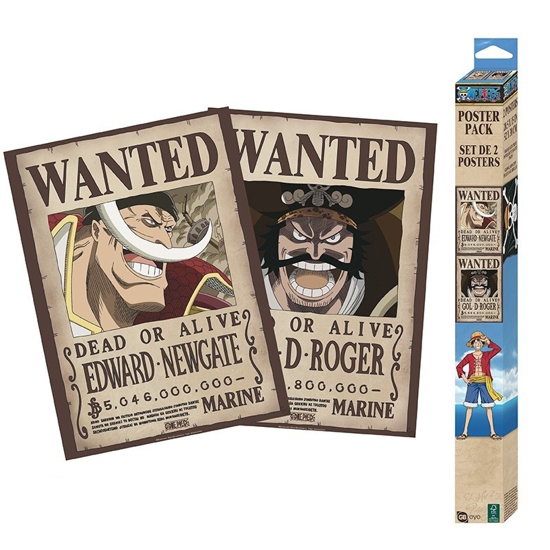 Poster - Pack de 2 - One Piece - Wanted Roger & Newgate