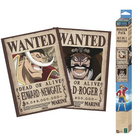 Poster - Pack de 2 - One Piece - Wanted Roger & Newgate