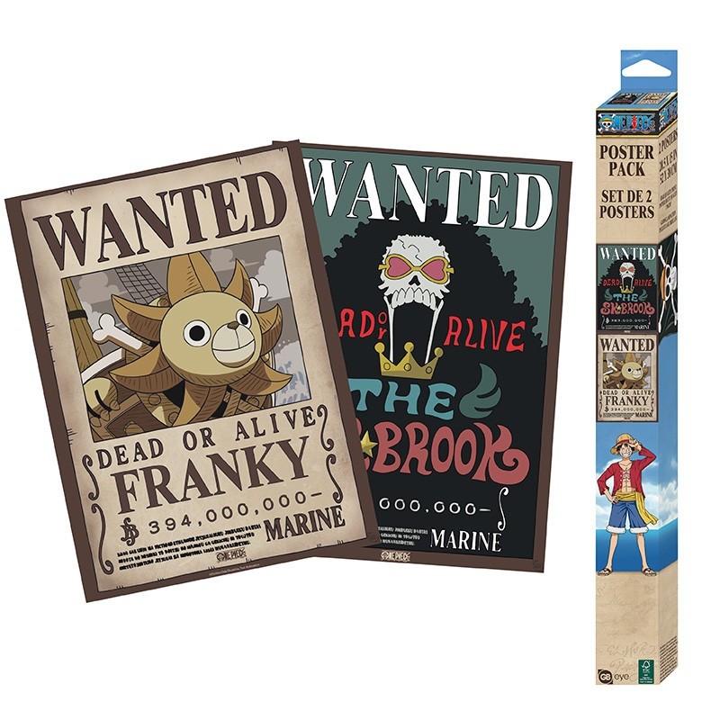 Poster - Set of 2 - One Piece - Wanted Brook & Franky