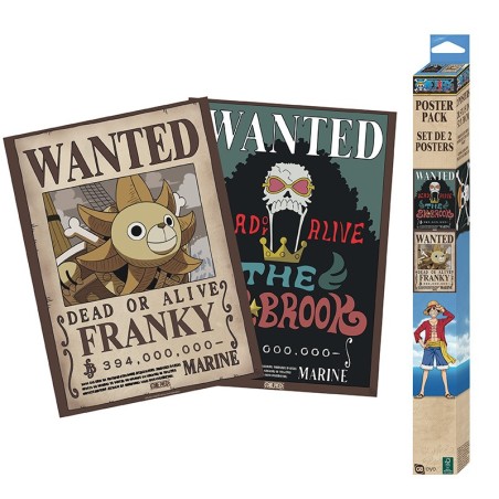 Poster - Set of 2 - One Piece - Wanted Brook & Franky