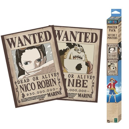 Poster - Set of 2 - One Piece - Wanted Robin & Jinbe