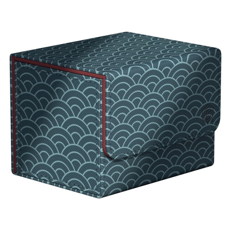 Boîte pour cartes - Magic The Gathering - SideWinder 100+ - Seigaiha (Bleu Foncé / Rouge Foncé)