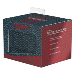 Deck Box - Magic The Gathering - SideWinder 100+ - Seigaiha (Dark Blue / Dark Red)
