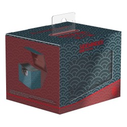 Boîte pour cartes - Magic The Gathering - SideWinder 100+ - Seigaiha (Bleu Foncé / Rouge Foncé)