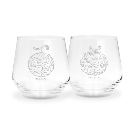 Glass - Set of 2 - One Piece - Devil Fruit