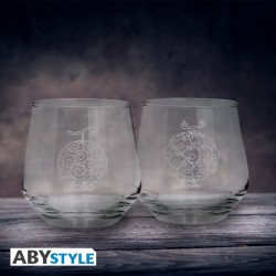 Verre - Pack de 2 - One Piece - Fruits du Démon