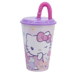 Glass - Sanrio - Flower - Kitty White