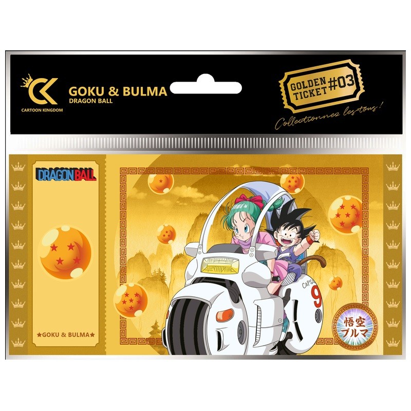 Ticket de collection - Golden Tickets Black Edition - Dragon Ball - Goku & Bulma