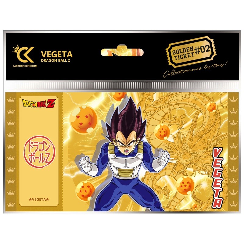 Ticket de collection - Golden Tickets Black Edition - Dragon Ball - Vegeta