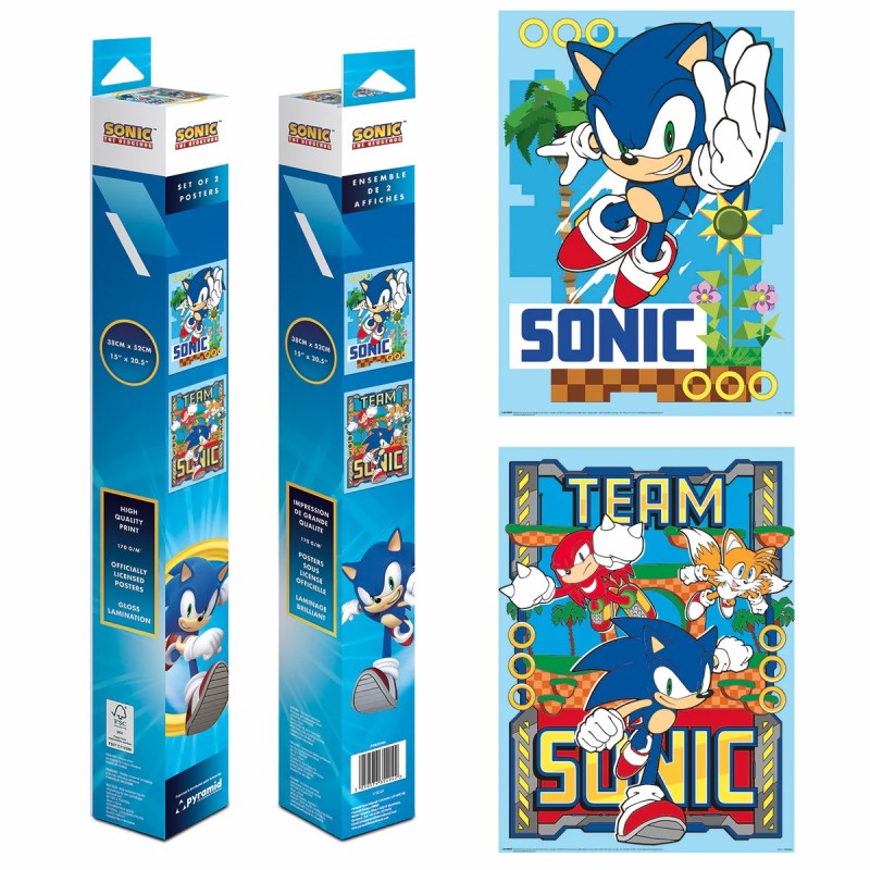 Poster - Set of 2 - Sonic the Hedgehog - Sonic, the Hedgehog