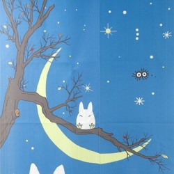 Curtains - My Neighbor Totoro - Winter sky