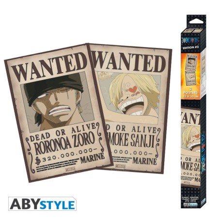 Poster - Set of 2 - One Piece - Wanted Zoro & Sanji - Sanji Vinsmoke