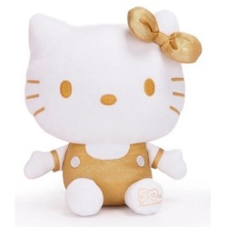 Plush - Sanrio - 50th anniv. Gold - Kitty White