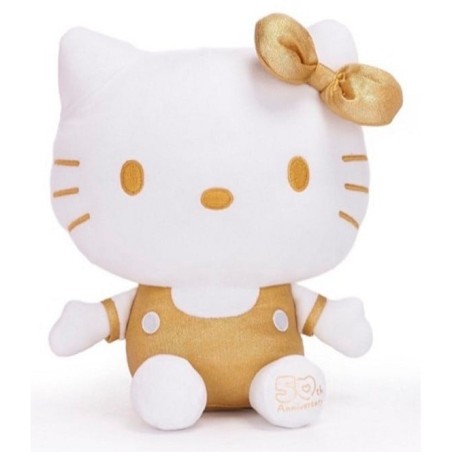 Plush - Sanrio - 50th anniv. Gold - Kitty White