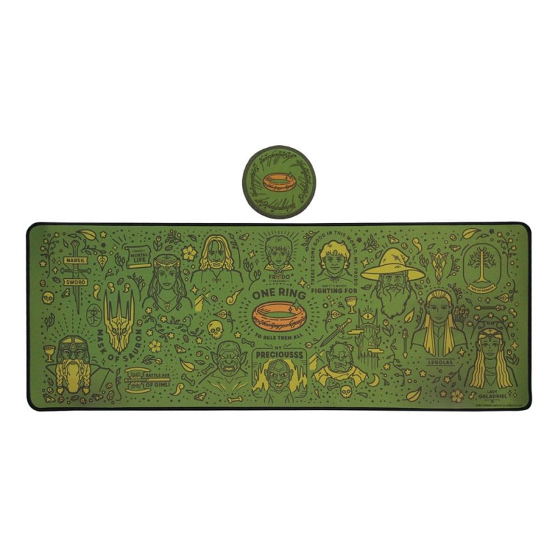 Tapis de souris - Le Seigneur des Anneaux - Carte du monde