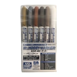 Marqueur pour maquettes - Accessoires maquettes - Gundam - Metallic set 1