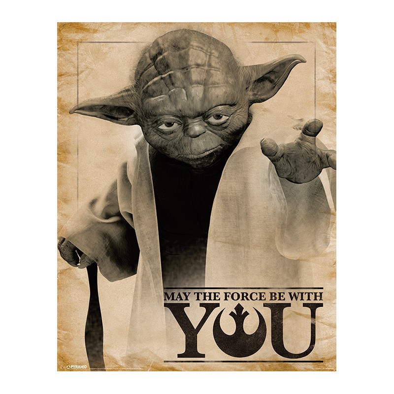 Poster - Star Wars - Yoda, May the Force be With You