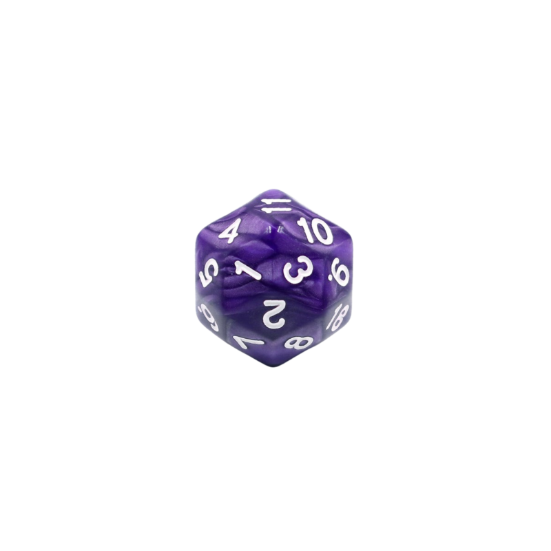 Set de dés - Dés - Dé à 30 faces - Violet perle