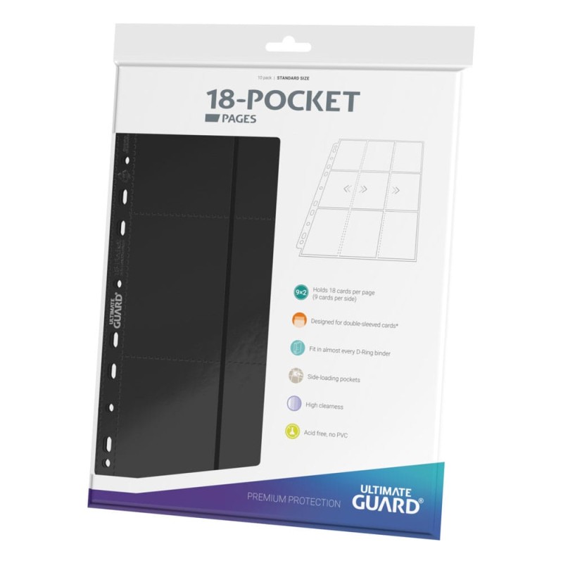 Portfolio - Side-Loading - 18-Pocket Pages (10ct) - Noir
