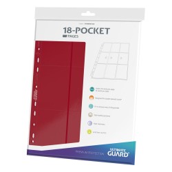 Portfolio - Side-Loading - 18-Pocket Pages (10ct) - Red