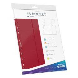 Portfolio - Side-Loading - 18-Pocket Pages (10ct) - Red