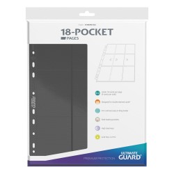 Portfolio - Side-Loading - 18-Pocket Pages (10ct) - Gris