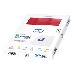 Portfolio - Side-Loading - 18-Pocket Pages (50ct) - Red