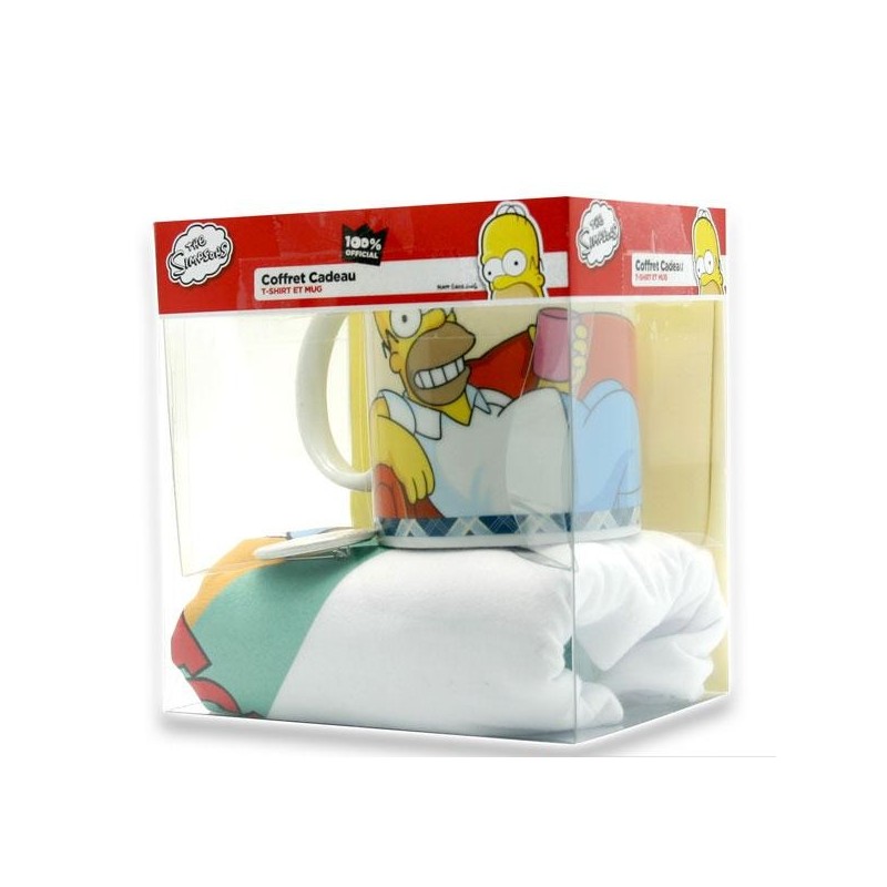 Set - Mug(s) - The Simpsons - Mug + T-shirt + Badge Simpsons - Itchy & Scratchy