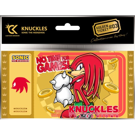 Ticket de collection - Golden Tickets Black Edition - Sonic the Hedgehog - Knuckles l'Échidné 