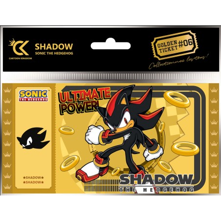 Ticket de collection - Golden Tickets Black Edition - Sonic the Hedgehog - Shadow