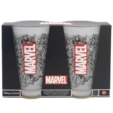 Glass - Set of 2 - Marvel - Heroes