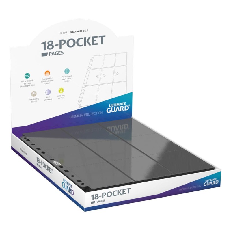 Portfolio - Side-Loading - 18-Pocket Pages (50ct) - Black