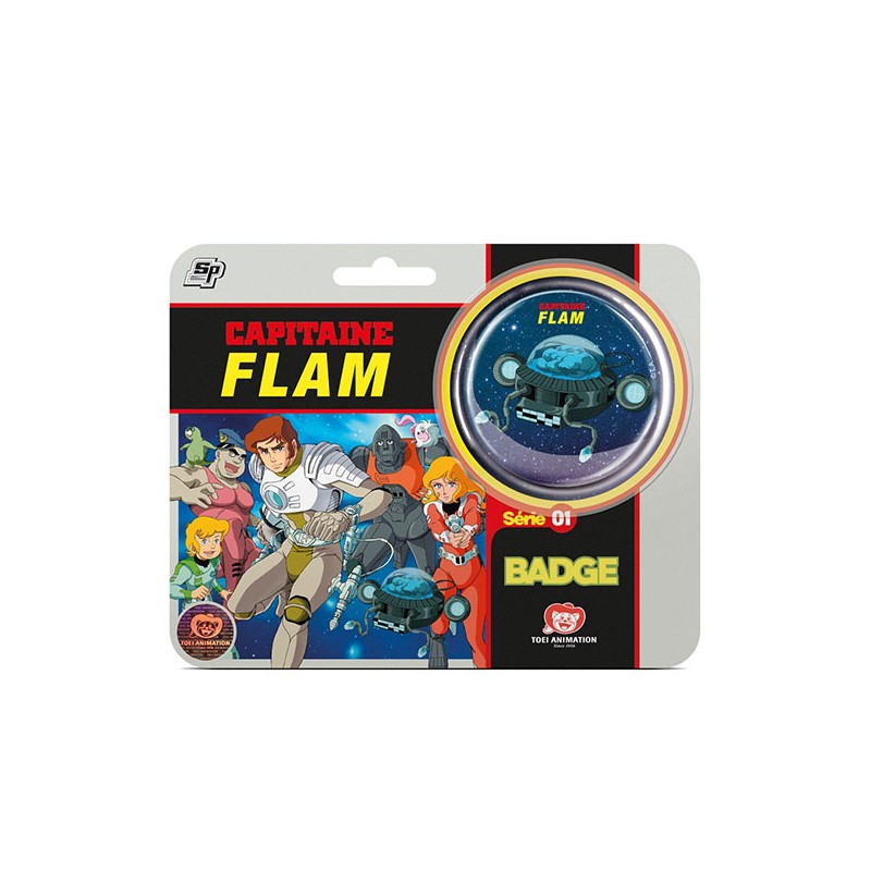 Badge - Capitaine Flam - Professeur Simon