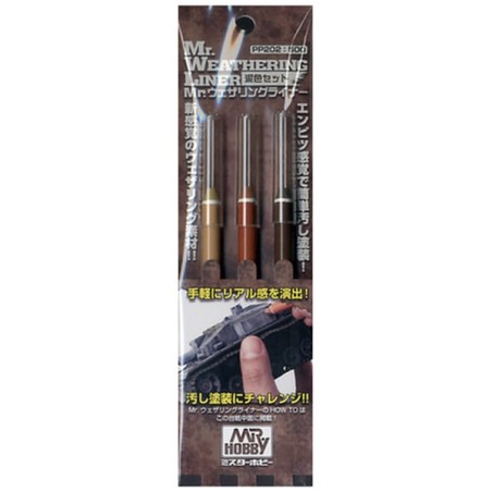 Marqueur pour maquettes - Liner Mud Set - Mr. Weathering