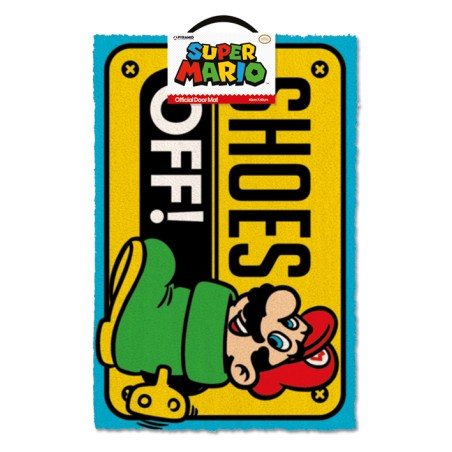 Doormat - Super Mario - Shoes Off Colour